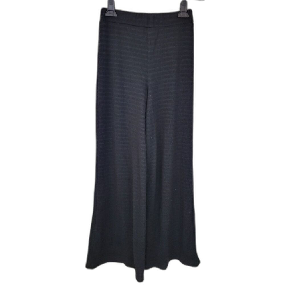 Lulu's Blissful Beginnings Black Wide-Leg Lounge Pants